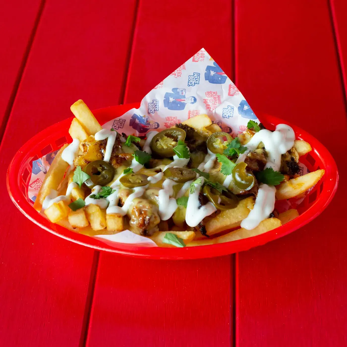 BBQ JACKFRUIT LOADED FRIES